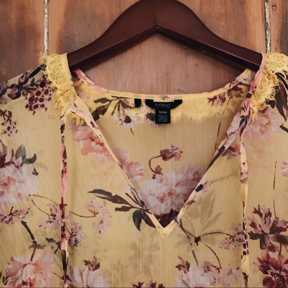 Yellow Floral Blouse - Picture 2 of 3